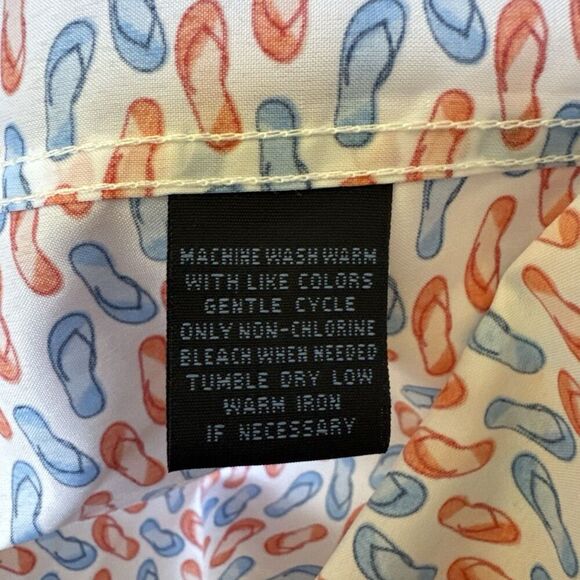 Charleston Threads Mens XL Button-Up Shirt Flip-Flop Shortsleeve - Picture 5 of 7